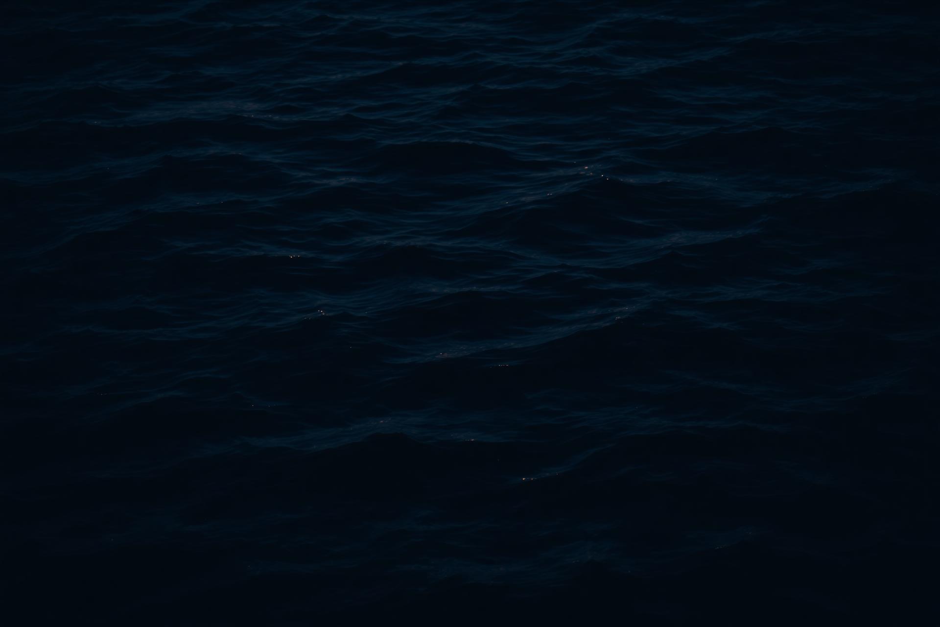 Dark ocean at twilight
